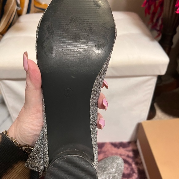 JustFab Sparkling Silver Ankle Booties - Picture 4 of 5